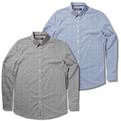 Ben Sherman Mod Fit Retro Paisley L/S Button Down Shirt Blue / Black Preview